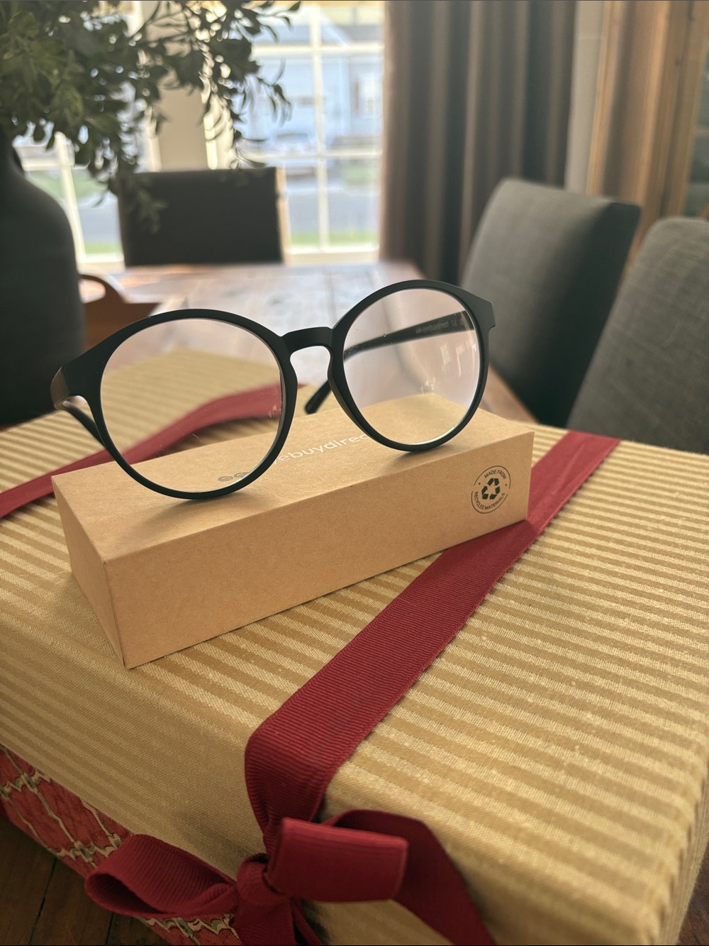Matte Black Round Eyeglasses - Classic Minimal Frame Size 54-18-143